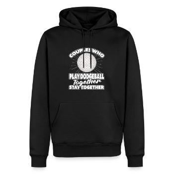 Couple de ballon chasseur - Sweat à capuche Premium bio Homme - noir - Devant - Nico (187cm)