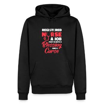 Nurse - Men’s Premium Organic Hoodie - black - Front - Nico (187cm)