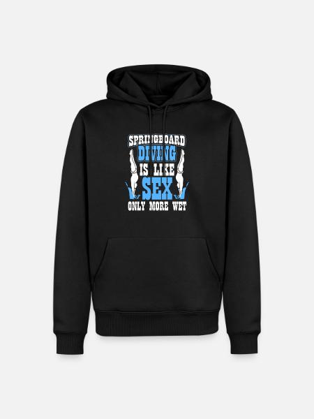 Turmspringen Turmspringer Sarkastisch - Männer Premium Bio Hoodie - Schwarz