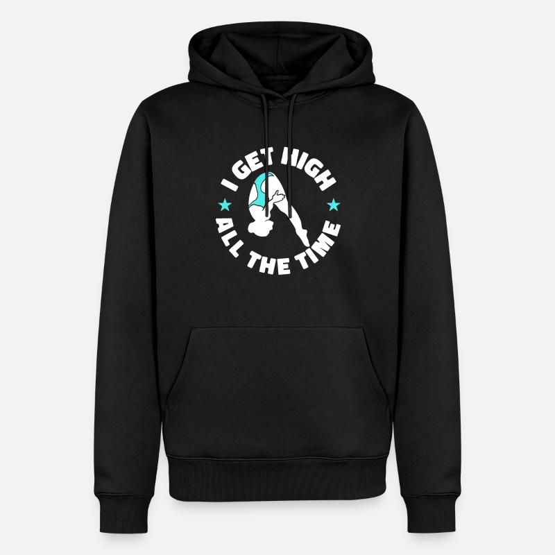 Turmspringen Turmspringer Witzig - Männer Premium Bio Hoodie - Schwarz