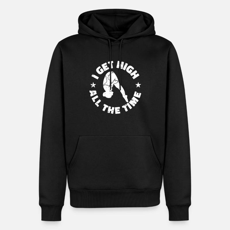 Blague de plongeur plongeur - Sweat à capuche Premium bio Homme - noir