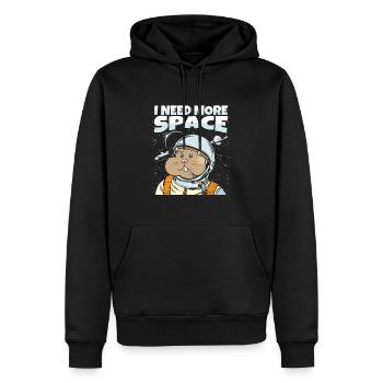 Hamster Golden Hamster Astronaut I Need More Space - Men’s Premium Organic Hoodie - black - Front - Nico (187cm)
