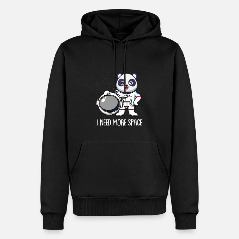 Panda géant Panda Ours Astronaute - Sweat à capuche Premium bio Homme - noir