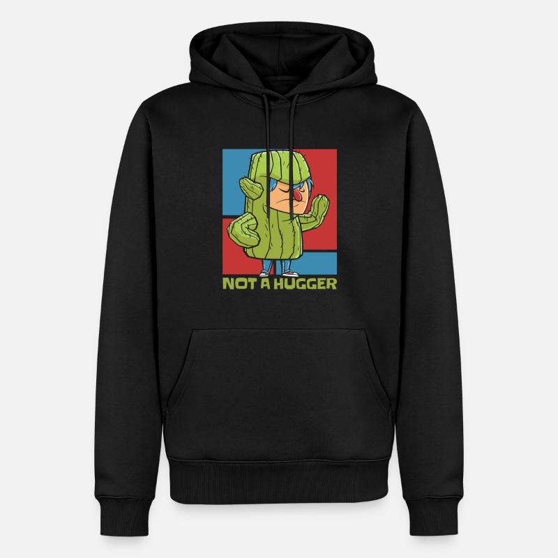 Jardin de cactus - Sweat à capuche Premium bio Homme - noir