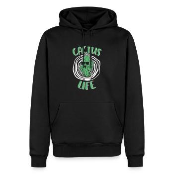 Cactus Garden - Men’s Premium Organic Hoodie - black - Front - Nico (187cm)