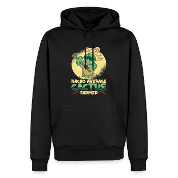 Kaktus Garten - Männer Premium Bio Hoodie - Schwarz - Vorne - Nico (187cm)