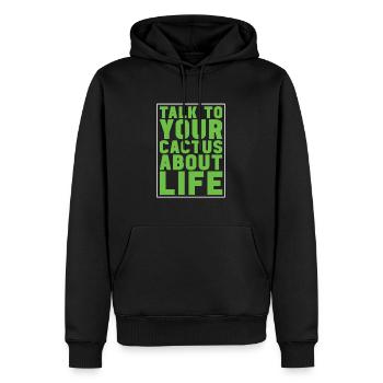 Kaktus Garten - Männer Premium Bio Hoodie - Schwarz - Vorne - Nico (187cm)