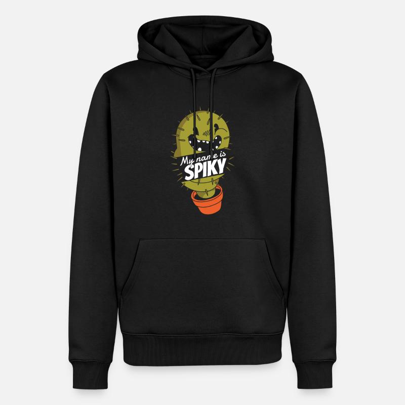 Jardin de cactus - Sweat à capuche Premium bio Homme - noir