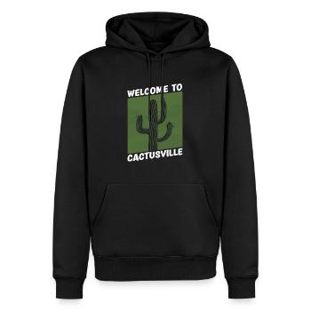 Kaktus Garten - Männer Premium Bio Hoodie - Schwarz - Vorne - Nico (187cm)
