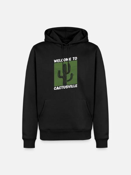 Cactus Garden - Men’s Premium Organic Hoodie - black