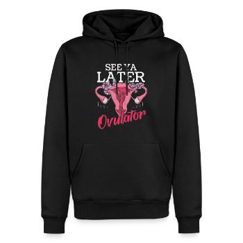 Hysterektomie - Männer Premium Bio Hoodie - Schwarz - Vorne - Nico (187cm)
