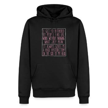 Hysterektomie - Männer Premium Bio Hoodie - Schwarz - Vorne - Nico (187cm)