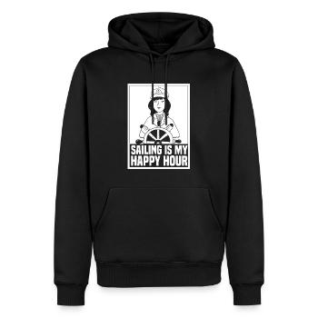 Segeln Segler Segelboot - Männer Premium Bio Hoodie - Schwarz - Vorne - Nico (187cm)