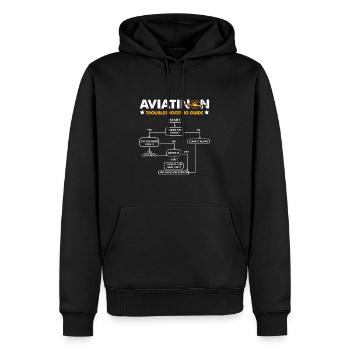 Flugzeug Mechaniker Lustig - Männer Premium Bio Hoodie - Schwarz - Vorne - Nico (187cm)