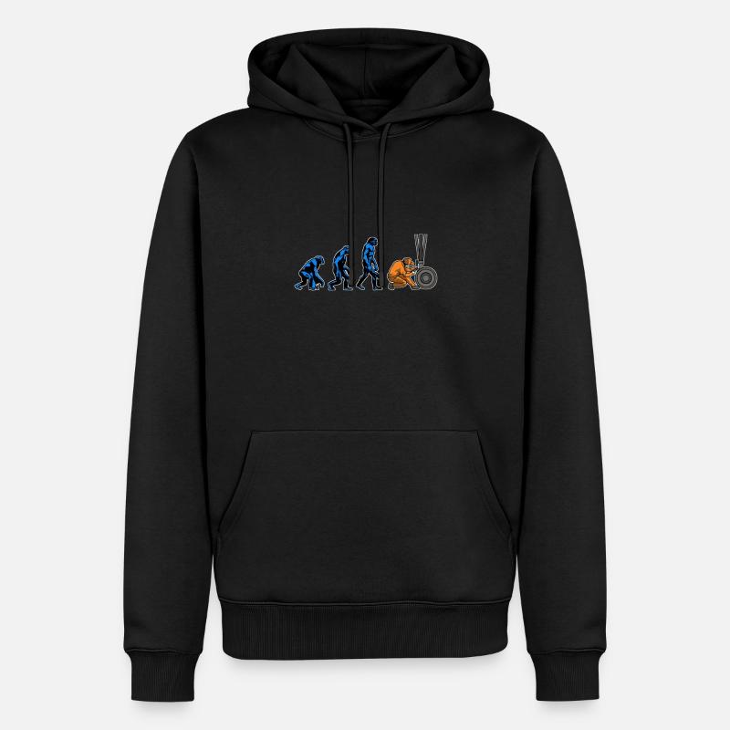 Évolution des mécaniciens d’aéronefs - Sweat à capuche Premium bio Homme - noir