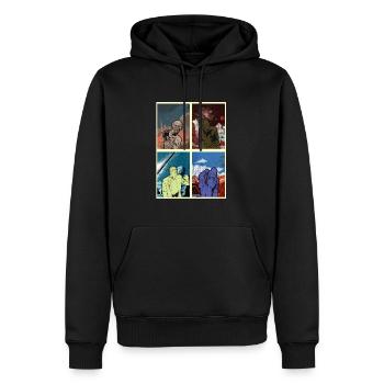 Zombie Halloween Gruselig - Männer Premium Bio Hoodie - Schwarz - Vorne - Nico (187cm)