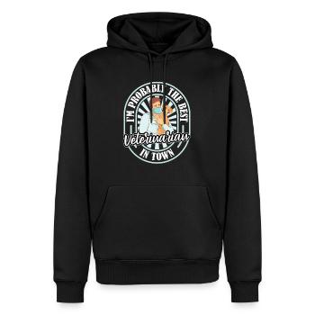 Tierarzthelferin Humor - Männer Premium Bio Hoodie - Schwarz - Vorne - Nico (187cm)