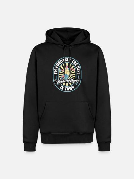 Dodgeball Humor - Herre Premium økologisk hoodie - sort