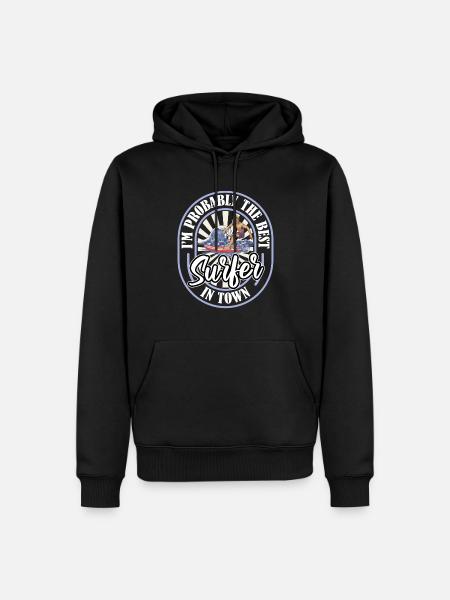 Surfers Surf Funny - Men’s Premium Organic Hoodie - black
