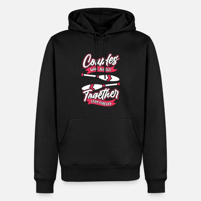 Jongler Couple Jongleur - Sweat à capuche Premium bio Homme - noir