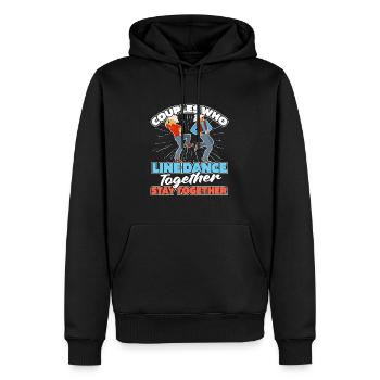 Couple de danse en ligne - Sweat à capuche Premium bio Homme - noir - Devant - Nico (187cm)
