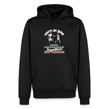 Moto Motard Paire de motos - Sweat à capuche Premium bio Homme - noir - Devant - Nico (187cm)