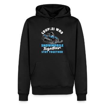 Snowmobile Snowmobile Pair - Men’s Premium Organic Hoodie - black - Front - Nico (187cm)