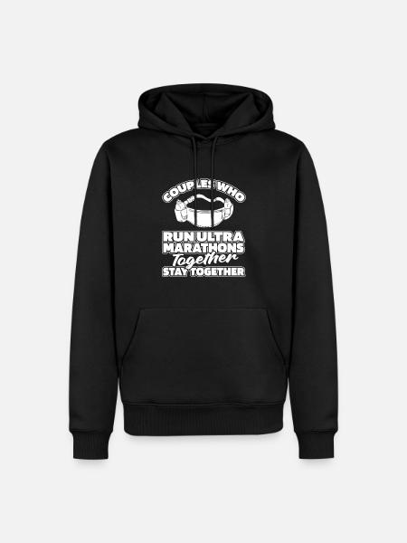 Ultramarathon Paar - Männer Premium Bio Hoodie - Schwarz