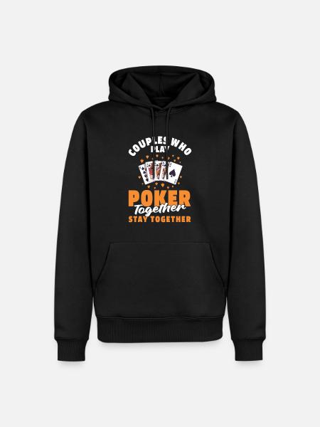 Poker Paar - Männer Premium Bio Hoodie - Schwarz