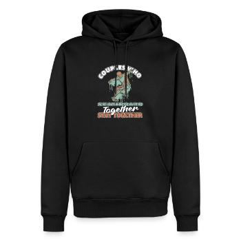Skateboard Skater Couple - Men’s Premium Organic Hoodie - black - Front - Nico (187cm)