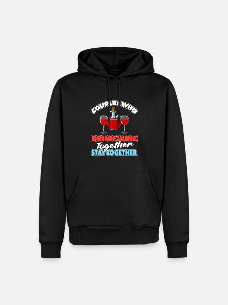 Couple de vignerons - Sweat à capuche Premium bio Homme - noir
