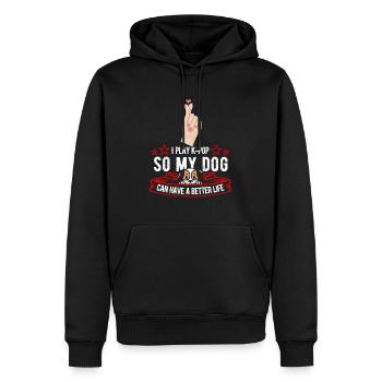 K Pop Kpop Korean Pop Hund - Männer Premium Bio Hoodie - Schwarz - Vorne - Nico (187cm)