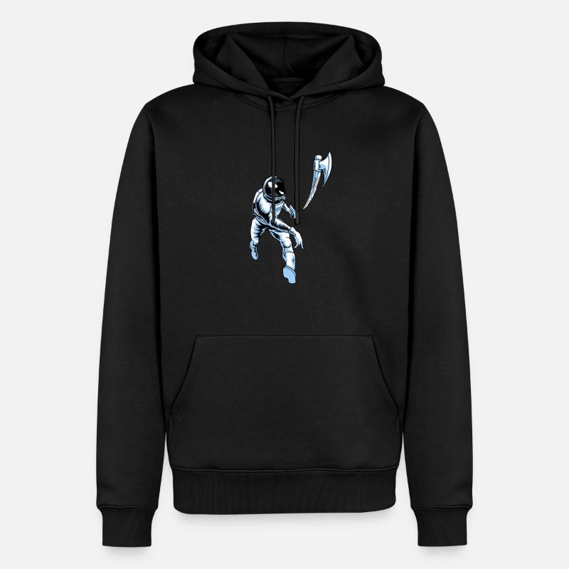 Axtwerfen Axtwerfer Astronaut - Männer Premium Bio Hoodie - Schwarz