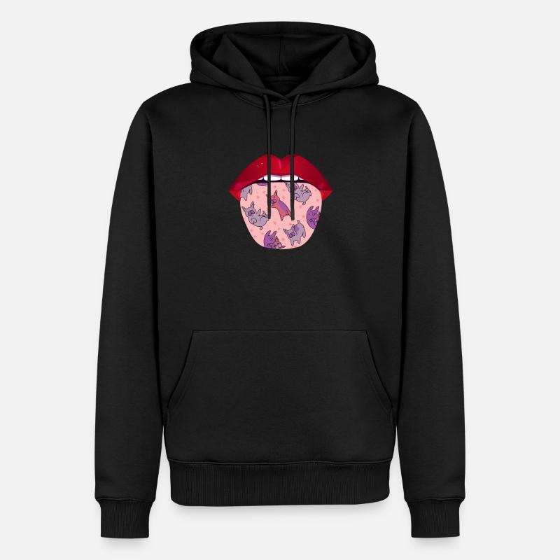 Français Langue de bouledogue - Sweat à capuche Premium bio Homme - noir
