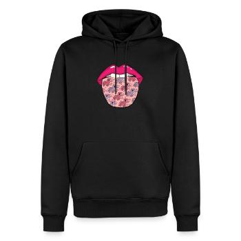 Vogel Ornithologe Zunge - Männer Premium Bio Hoodie - Schwarz - Vorne - Nico (187cm)