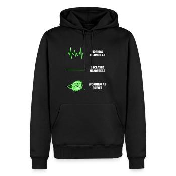 Driver Worker Truck And Bus School Drivers Driving - Men’s Premium Organic Hoodie - black - Front - Nico (187cm)