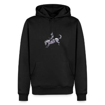 Rodeo Cowboy Astronaut - Men’s Premium Organic Hoodie - black - Front - Nico (187cm)