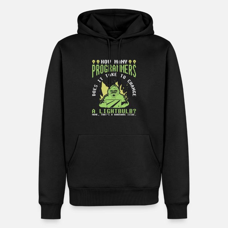 Entwickler Coder Programmierer Witzig - Männer Premium Bio Hoodie - Schwarz