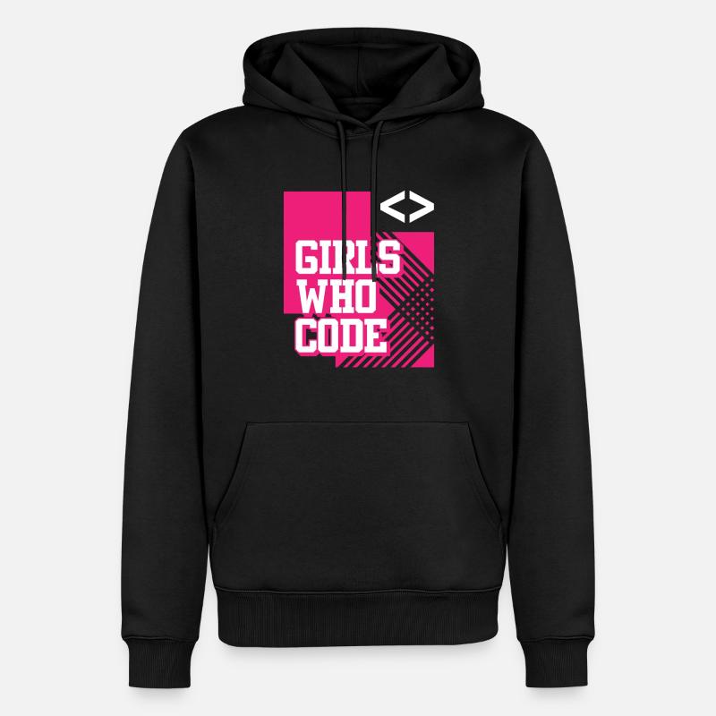 Entwickler Coder Programmierer Mädchen - Männer Premium Bio Hoodie - Schwarz