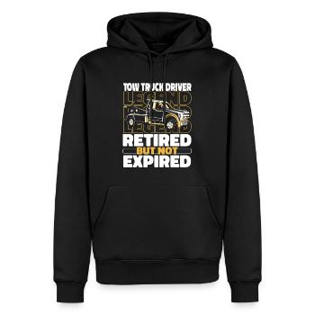Service de remorquage Dépanneuse retirée du service - Sweat à capuche Premium bio Homme - noir - Devant - Nico (187cm)
