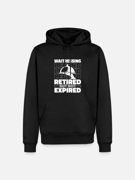 Waiter Retired waitress - Men’s Premium Organic Hoodie - black