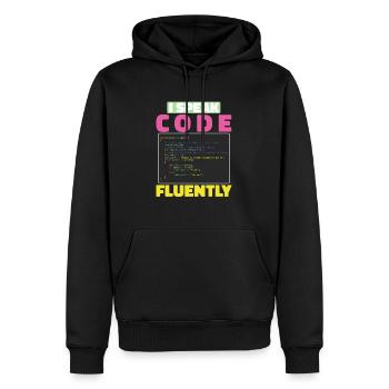 Développeur Coder Programmeur Sarcasme - Sweat à capuche Premium bio Homme - noir - Devant - Nico (187cm)