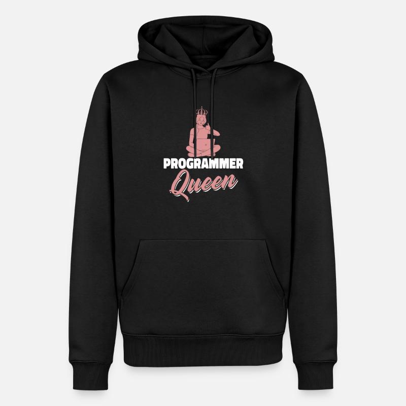 Developer Coder Programmer Queen - Men’s Premium Organic Hoodie - black
