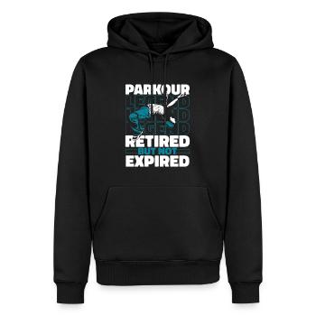 Parkour Im Ruhestand - Männer Premium Bio Hoodie - Schwarz - Vorne - Nico (187cm)