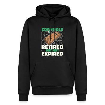 Cornhole Sackloch Spiel Im Ruhestand - Männer Premium Bio Hoodie - Schwarz - Vorne - Nico (187cm)