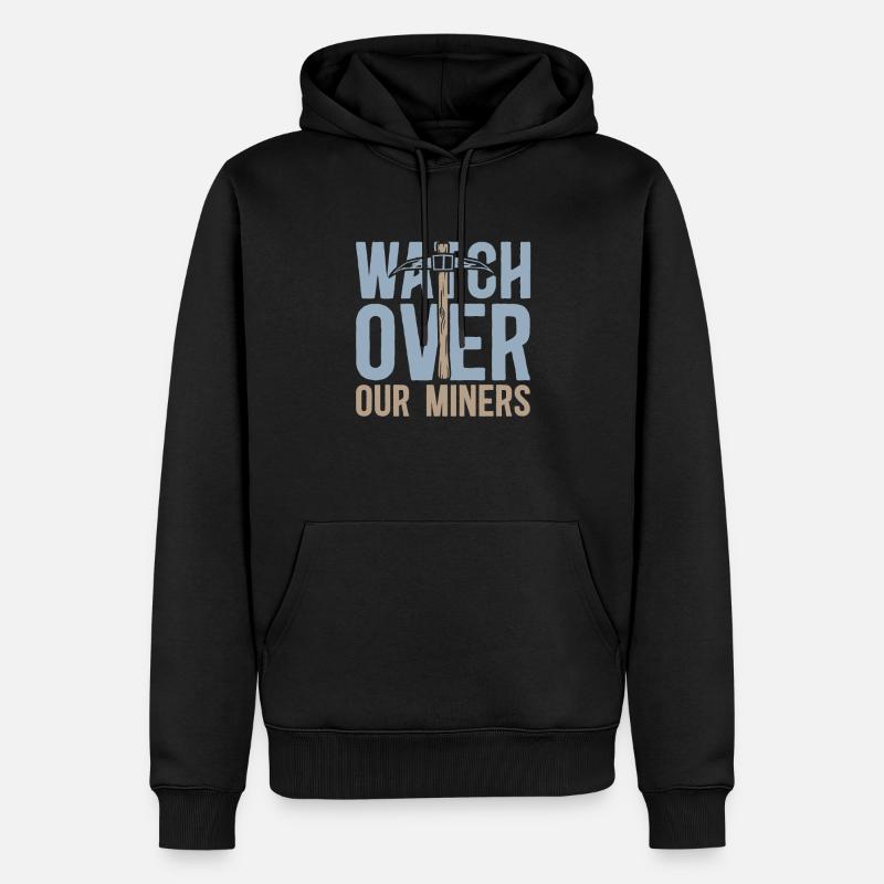 Engineer Pickaxe Mining Engineer - Men’s Premium Organic Hoodie - black