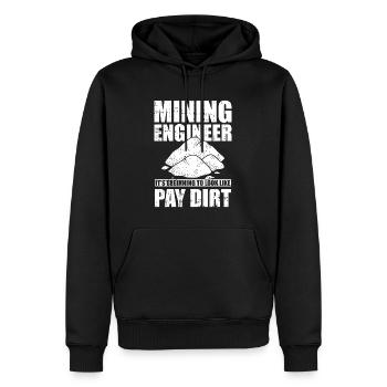 Engineer Witzig Mining Engineer - Men’s Premium Organic Hoodie - black - Front - Nico (187cm)