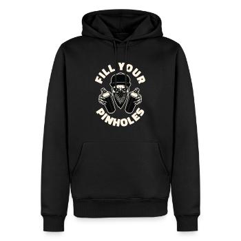Peinture en aérosol vernis peintre - Sweat à capuche Premium bio Homme - noir - Devant - Nico (187cm)