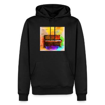 Piano kunterbunt - Männer Premium Bio Hoodie - Schwarz - Vorne - Nico (187cm)