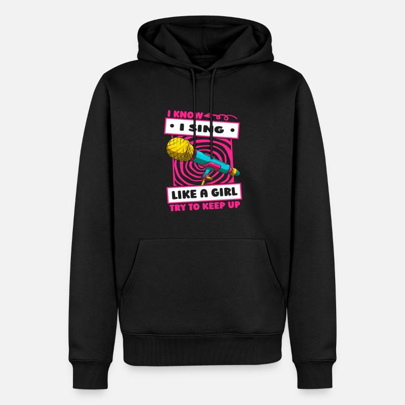Microphone du chef de chœur - Sweat à capuche Premium bio Homme - noir